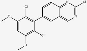 2-chloro-6-(2,6-ثنائي الكلور-3,5-ثنائي ميثوكسيفينيل)quinazoline CAS 1538605-06-9