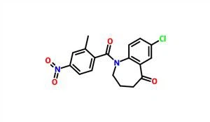 7-Chloro-1,2,3,4-رباعي هيدرو-1-(2-ميثيل-4-نيتروبنزويل)-5H-1-بنزازيبين-5-واحد CAS 137982-91-3