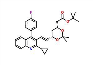 T-Butyl (3R، 5S) -7- [2-cyclopropyl-4- (4-fluorophenyl) quinolin-3-yl] -3،5-isopropylidioxy-6-heptenoate CAS 147489-06-3
